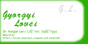 gyorgyi lovei business card